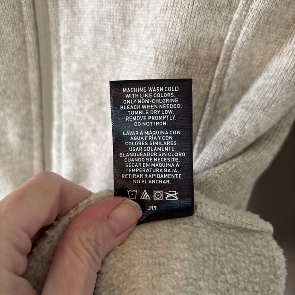 Swiss Tech Womens Full Zip Jacket Sherpa Lined Oatmeal Coat Sz Small - Picture 5 of 7